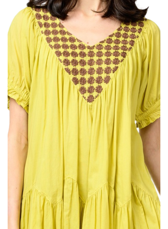 Uncle Frank Daisy Filled Yoke Dress