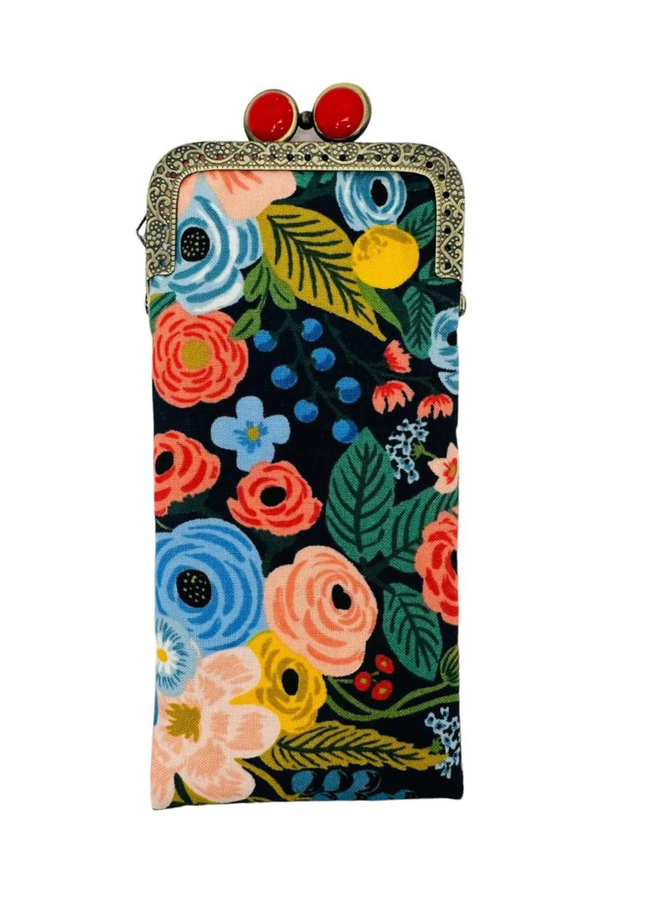 Garden Party In Navy Eyeglass Case