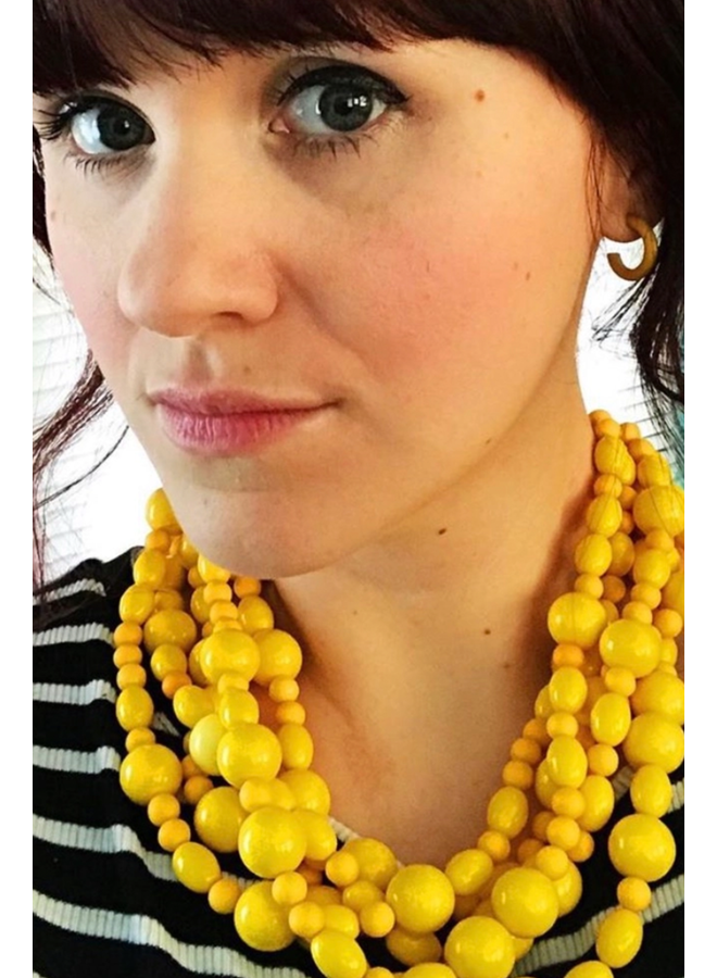Leete Lovendale Orange Frosted Sylvie Necklace