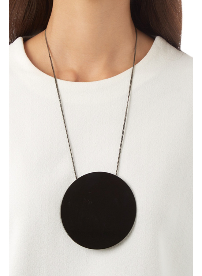 Big Dot In White Necklace