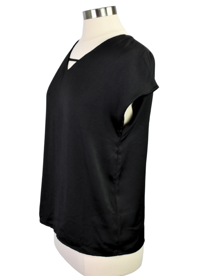 Renuar Soft Double Front Top in Black