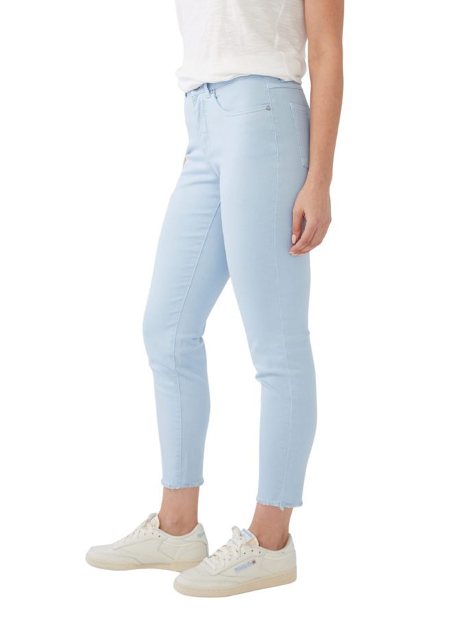 French Dressing Fringed Lux Olivia Slim Jean in Sky Blue