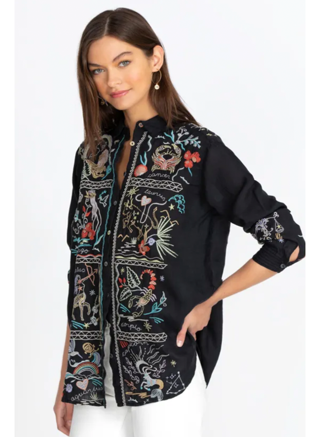 Johnny Was Zodiac Oversized Shirt Tunic
