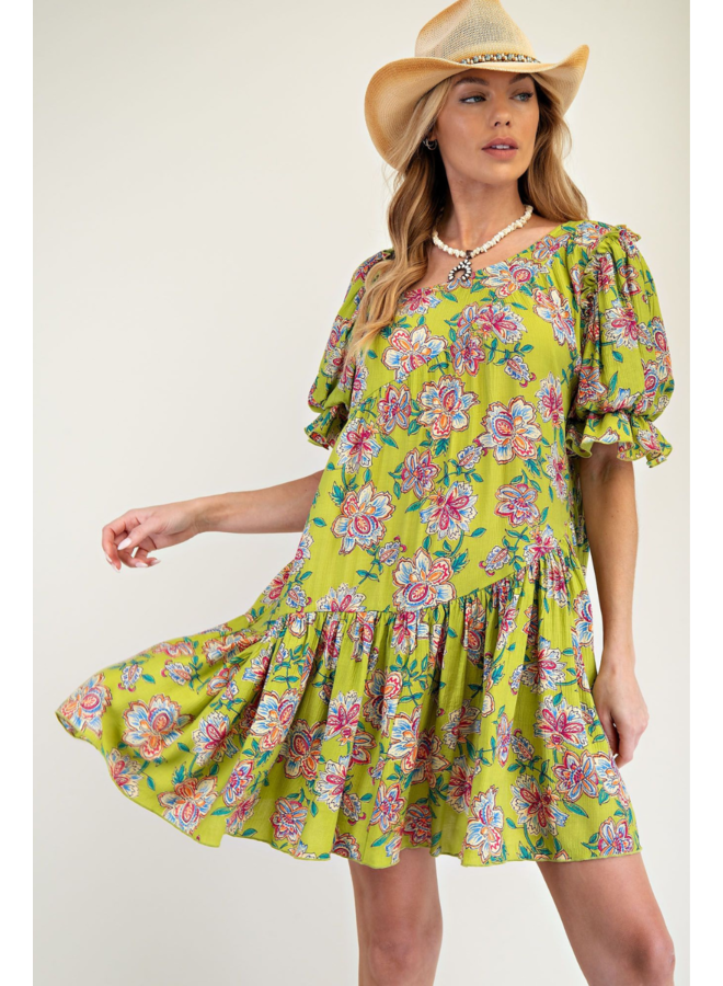 Lime Blossom Bubble Dress
