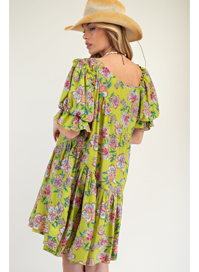 Lime Blossom Bubble Dress