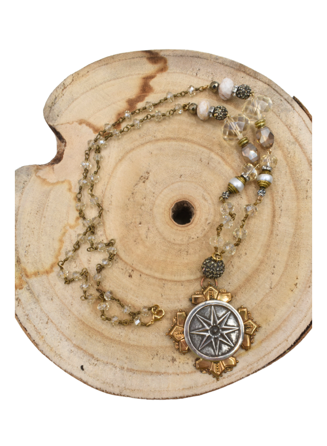 1960's French Maltese Cross Pendant