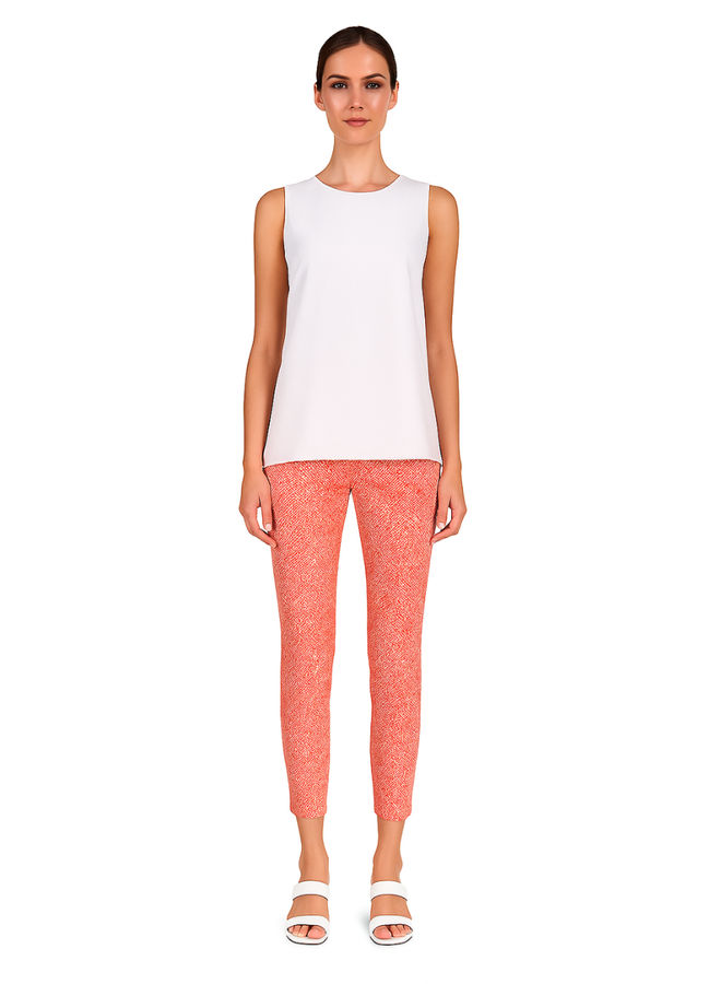 Renuar Comfort Pant In Corally Print