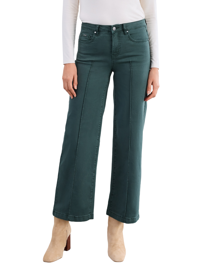 French Dressing Olivia Wide Leg Jean in Spruce