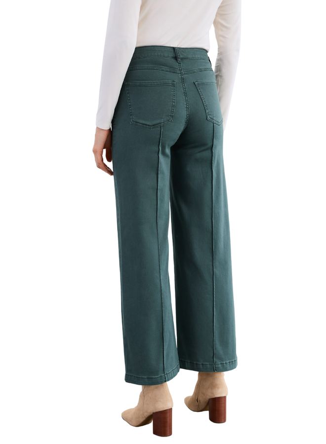 French Dressing Olivia Wide Leg Jean in Spruce