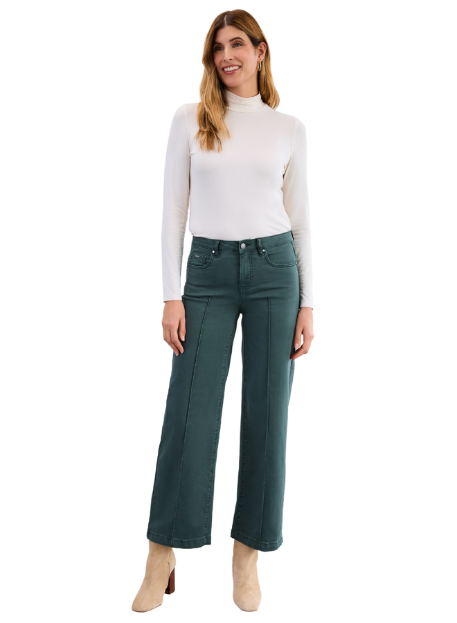 French Dressing Olivia Wide Leg Jean in Spruce