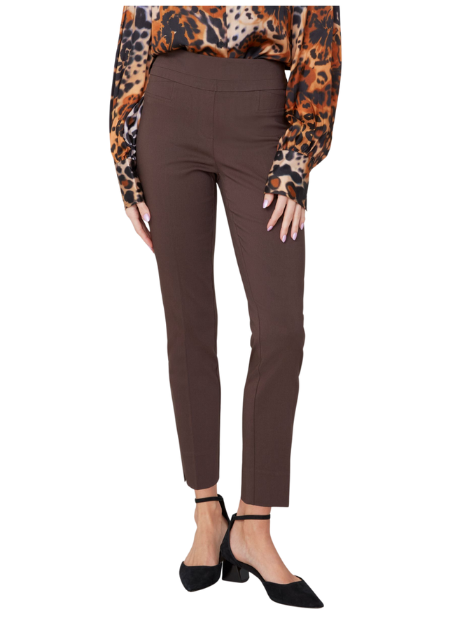 Renuar Cigarette Ankle Pant In Chocolate