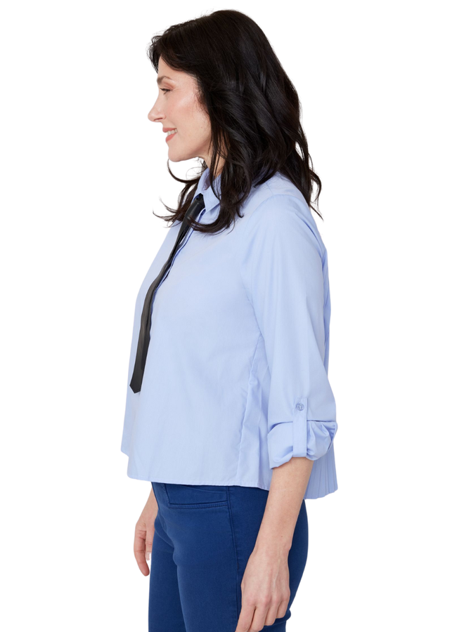 Renuar Pleat Necktie Shirt in Three Colors