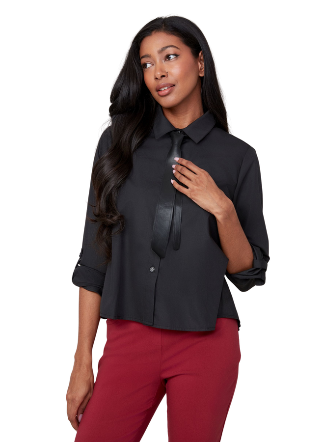 Renuar Pleat Necktie Shirt in Three Colors