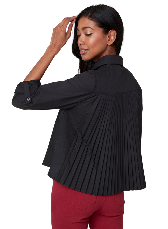 Renuar Pleat Necktie Shirt in Two Colors