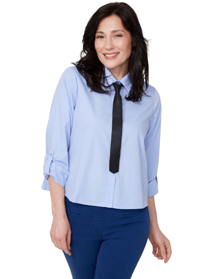 Renuar Pleat Necktie Shirt in Three Colors