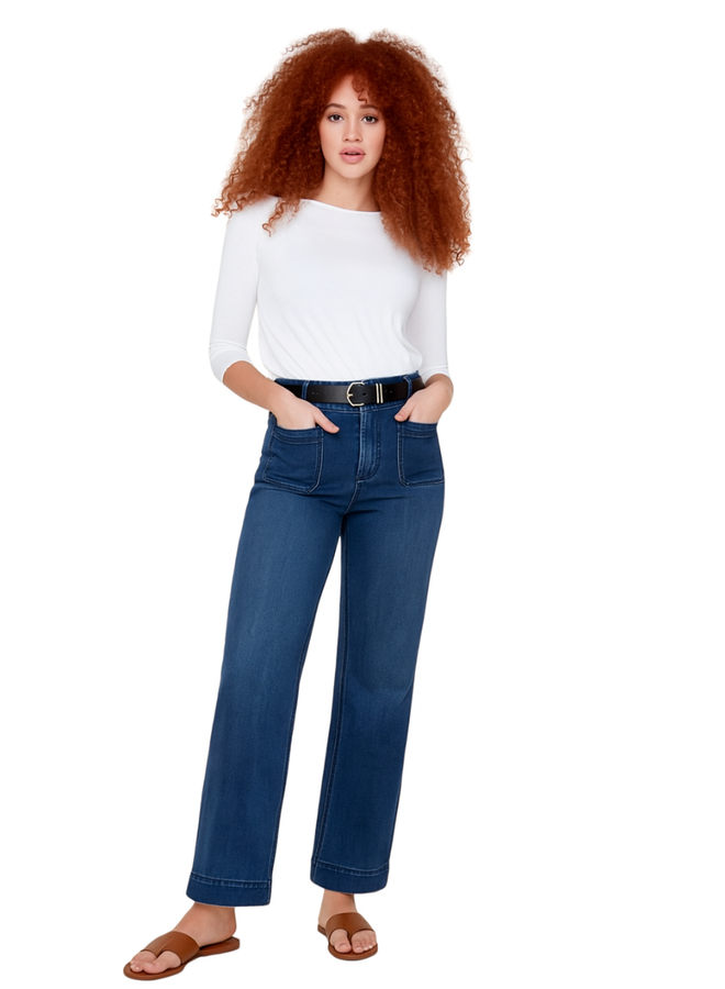 Renuar Denim Wide Leg Sailor Jean