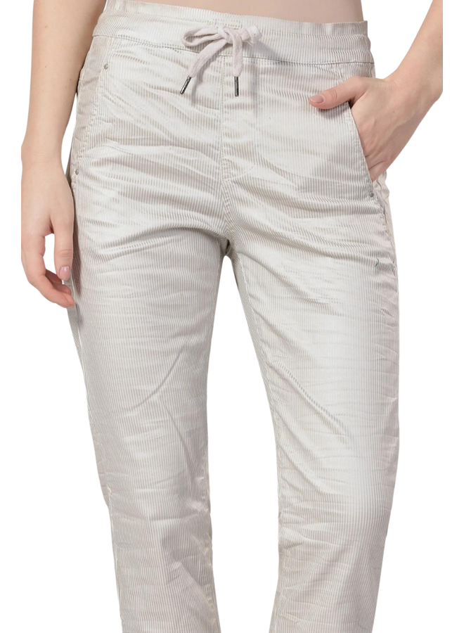 Alembika Iconic Pinstripe Jeans In Pearl