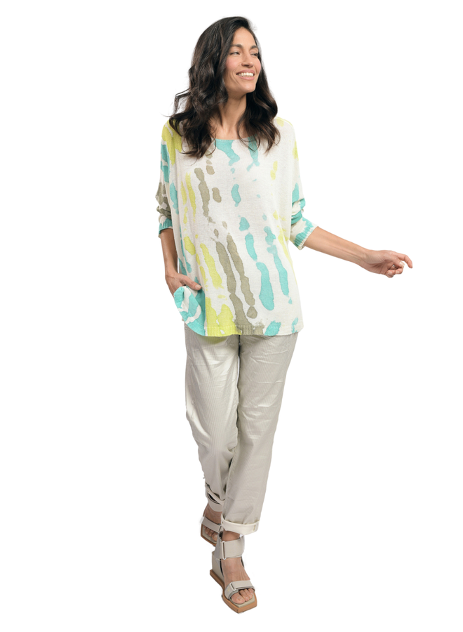 Alembika Iconic Pinstripe Jeans In Pearl