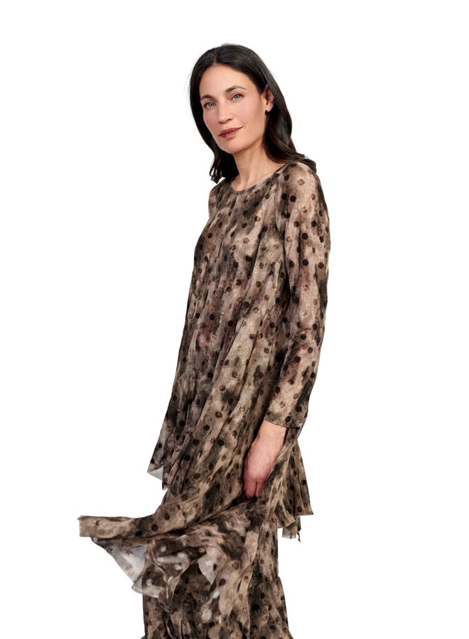 Alembika Frond Mesh Tunic in Aquarelle