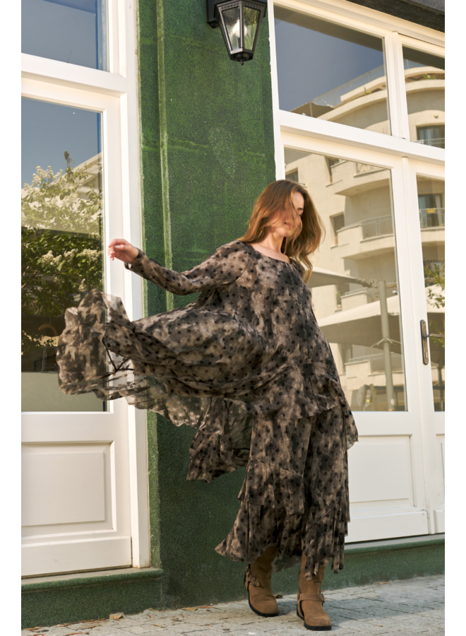 Alembika Frond Mesh Tunic in Aquarelle