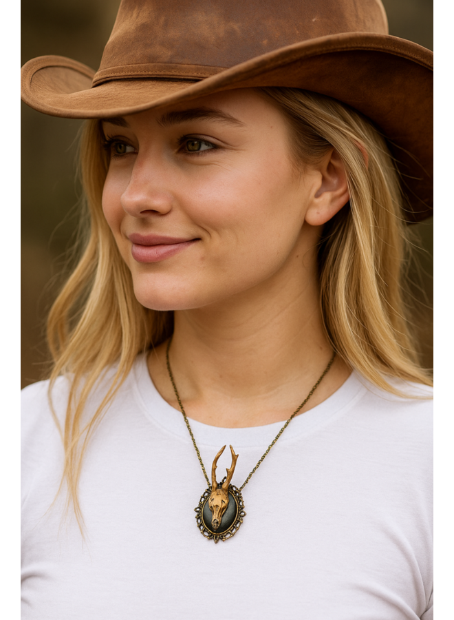 Skull Cameo Necklace