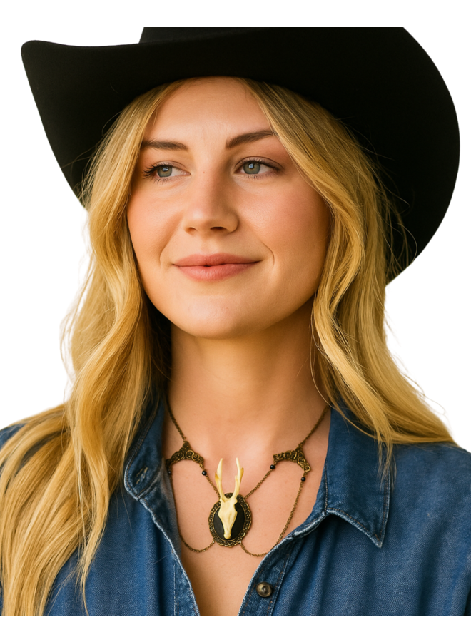 Draped Skull Necklace