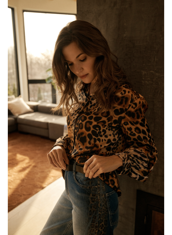 Renuar Animal Print Insert Jeans