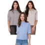 Renuar Classic Cotton Cuffed Stripe Shirt in Three Colors