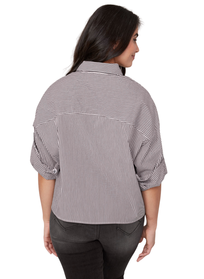 Renuar Classic Cotton Cuffed Stripe Shirt in Three Colors