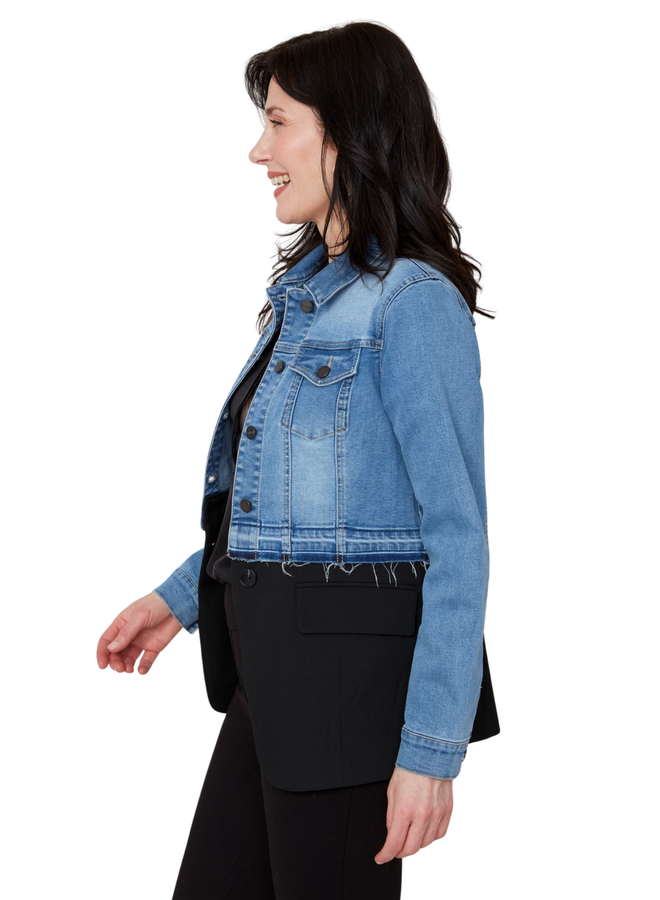 Renuar Suite And Denim Jacket in Blue Wash