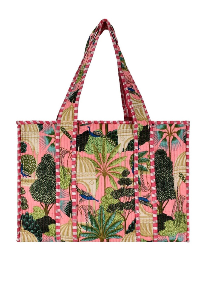 Small Peacock Palm Tote Bag