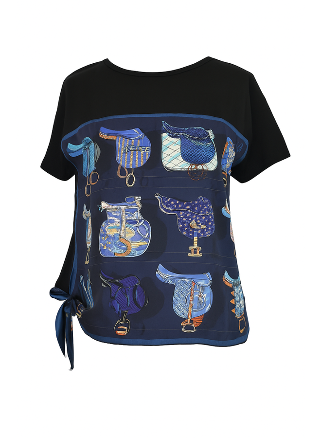 Fantasy Saddle Tee In Black