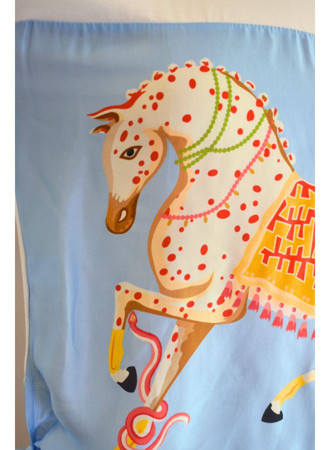 Trotting Horse Tee In White