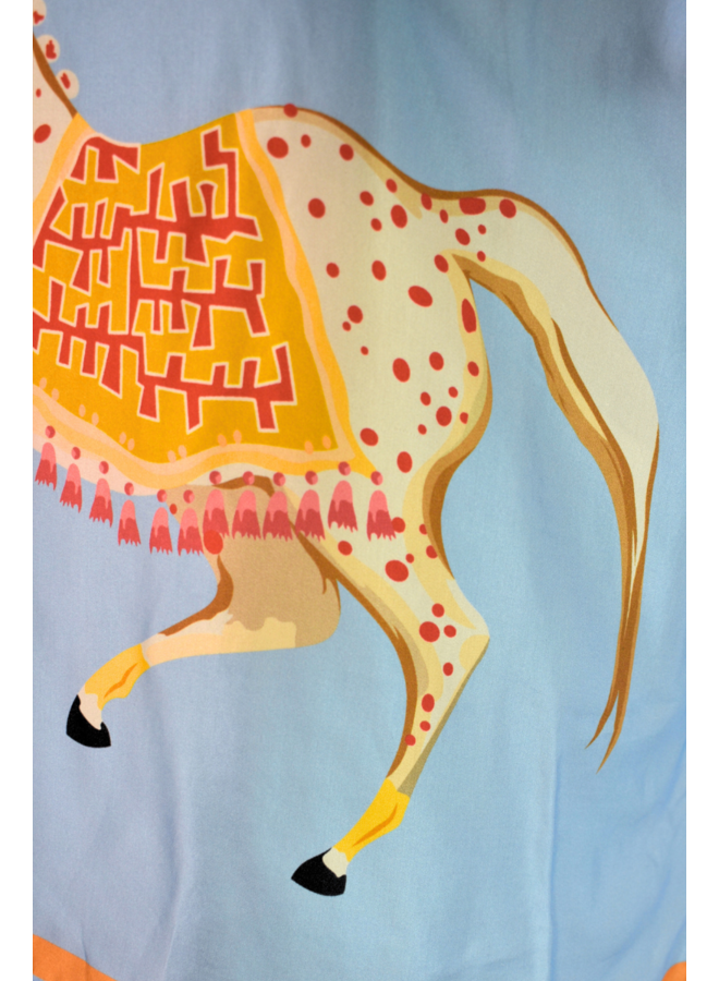 Trotting Horse Tee In White