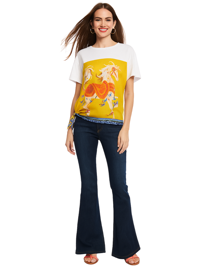 Prancing Pony Tee In White