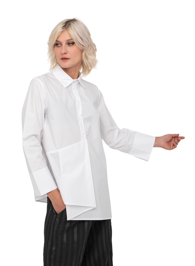 Ozai White Cotton Shirt