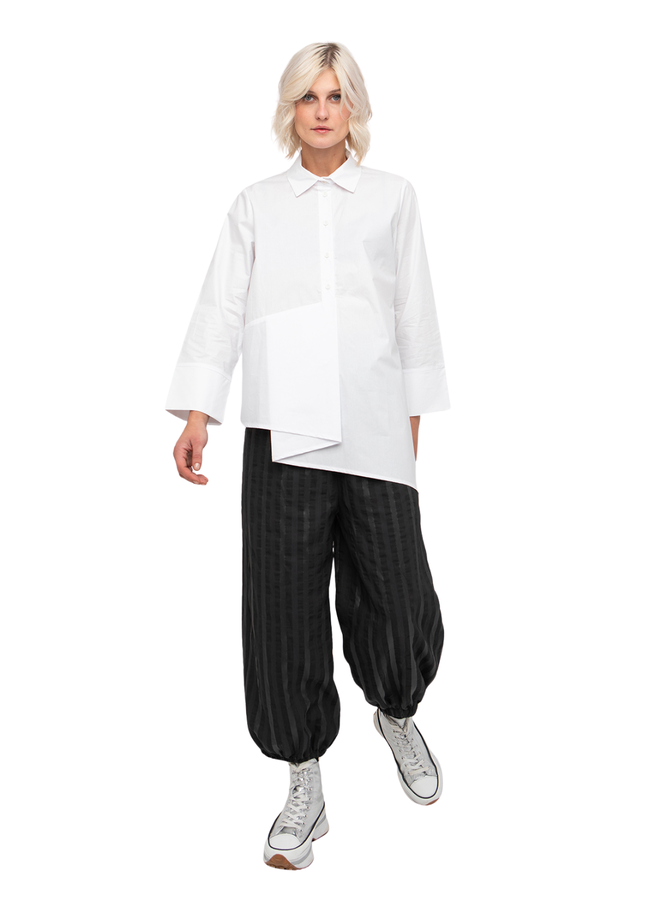 Ozai White Cotton Shirt