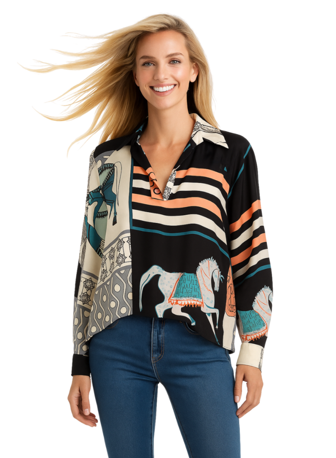 Acuarela When in Rome Top in Black
