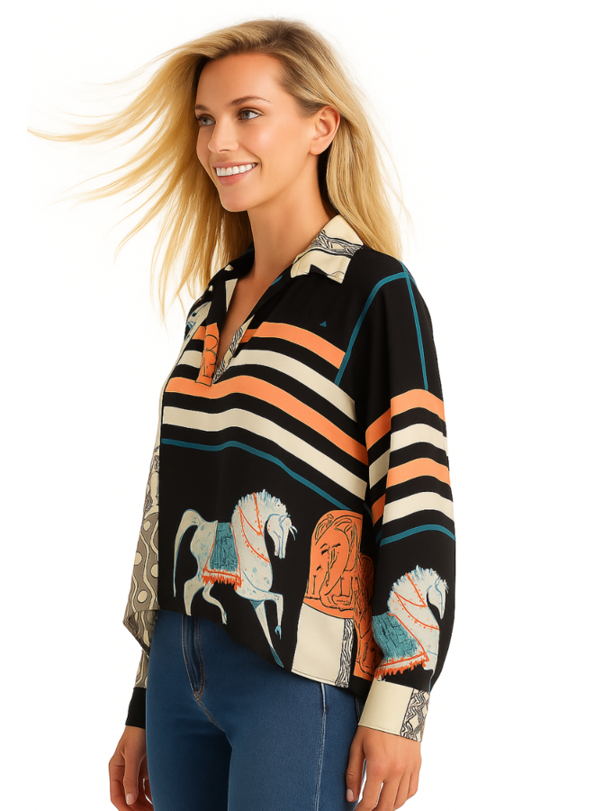 Acuarela When in Rome Top in Black