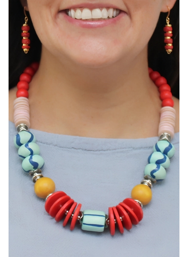 Vivid Multi Color Marcella Necklace