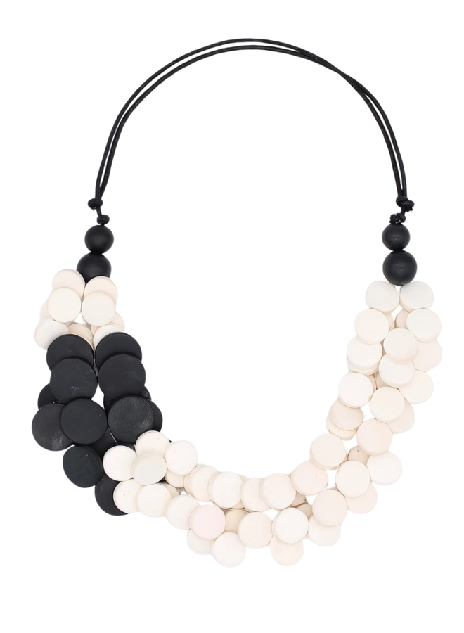 Black And White Solar Eclipse Necklace
