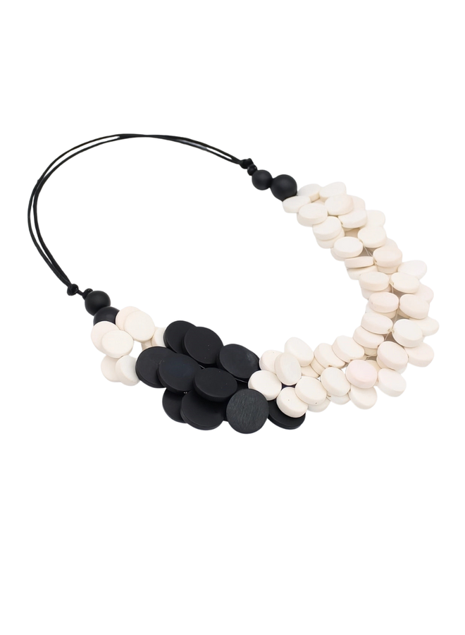 Black And White Solar Eclipse Necklace