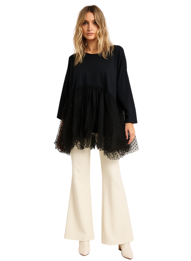 Cheyenne Tulle Dot Shirt
