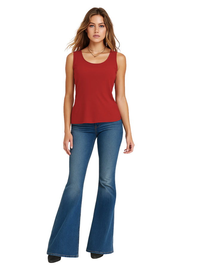 Easy Tank Top In Red