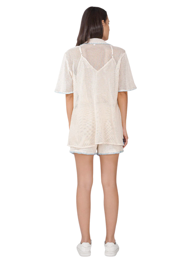 Ocean Multi Thread Embroidered Shirt
