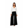 Petit Pois Lined Palazzo Pant in Black