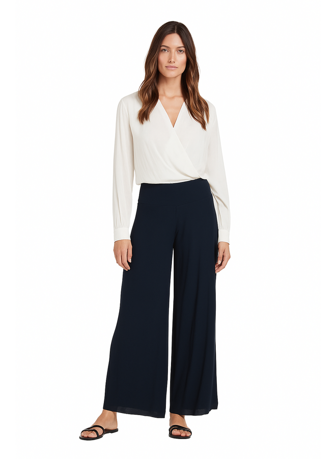Petit Pois Lined Palazzo Pant in Midnight