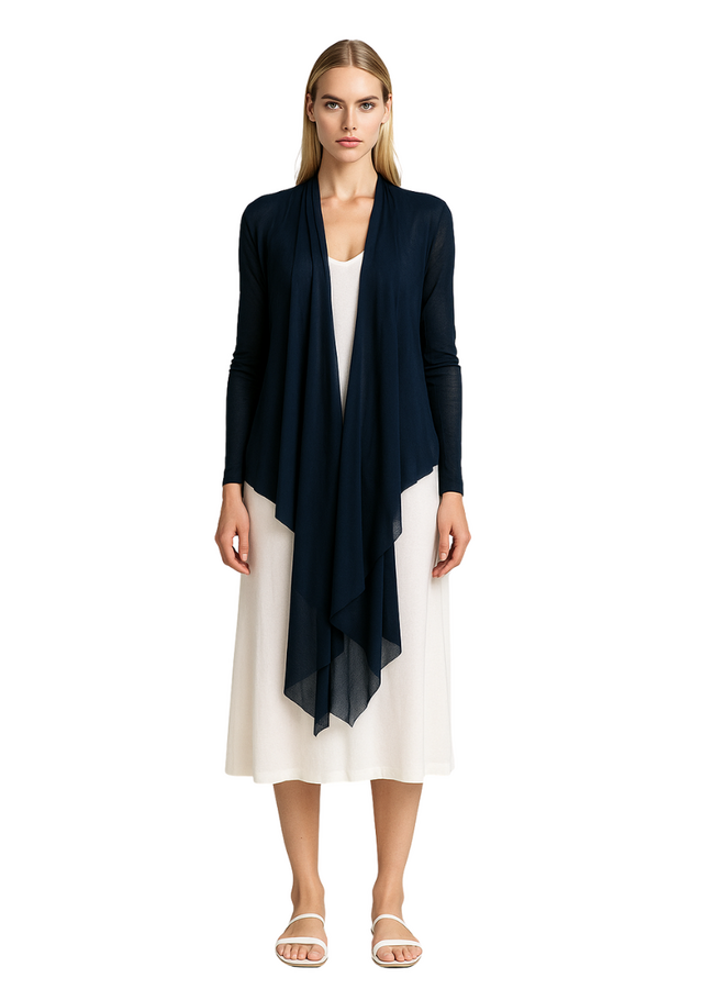 Peit Pois Wrap Jacket in Midnight