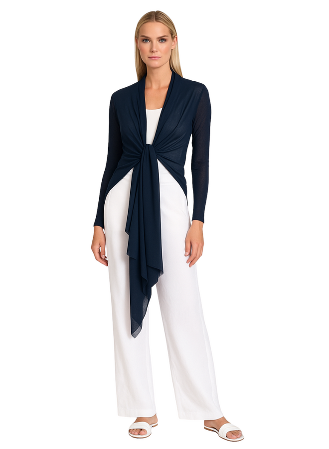 Peit Pois Wrap Jacket in Midnight