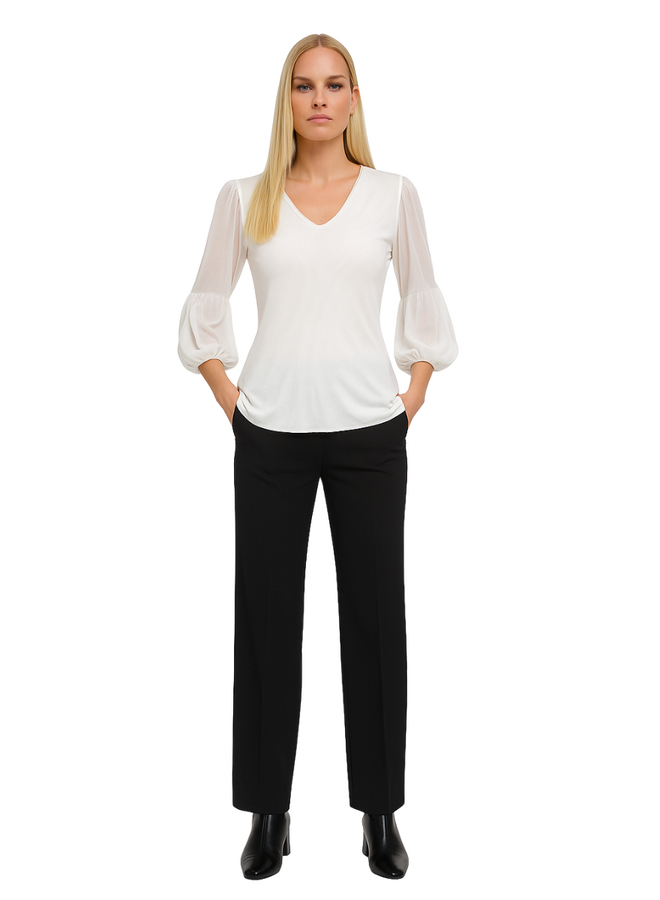 Petit Pois 3/4 Puff Sleeve in White